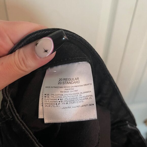 Old Navy Womens Black Distressed Mid-Rise Rockstar Skinny Jeans Plus Size 20 - Picture 3 of 8